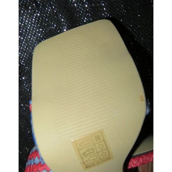 JUSTFAB Braided Vegan Leather Ankle Strap Stiletto Heeled Sandals size 38 US 8 - Picture 11 of 12